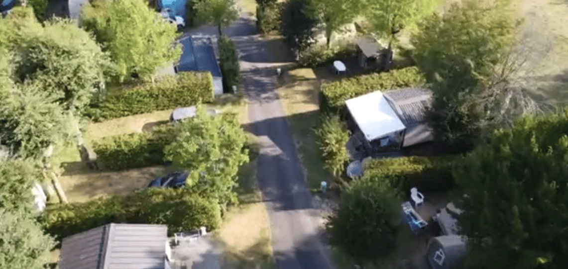 Aerial view of the campsite